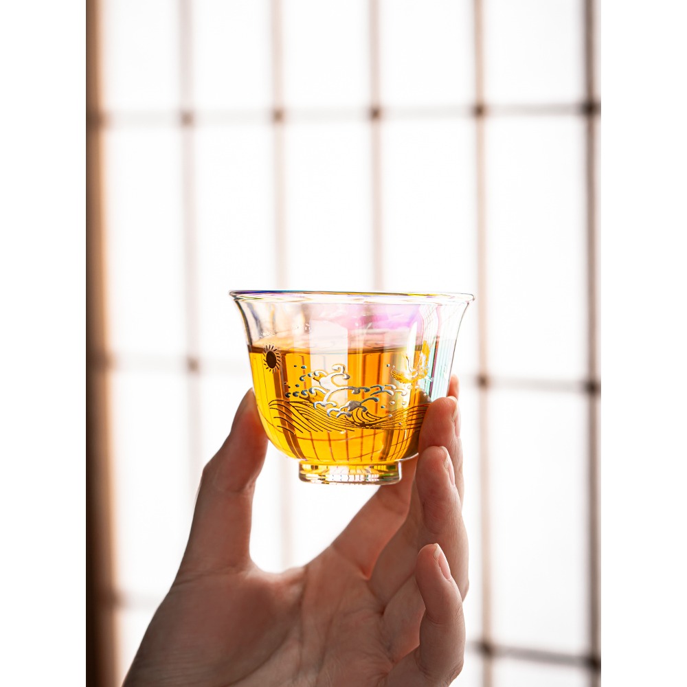 玻璃茶具套裝家用客廳輕奢高檔2021新款功夫茶杯組合網紅泡茶具-細節圖5