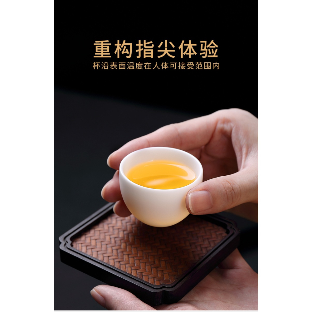 唐豐白瓷品茗杯單個家用陶瓷主人杯羊脂玉小茶杯個人杯功夫建盞Z-細節圖8