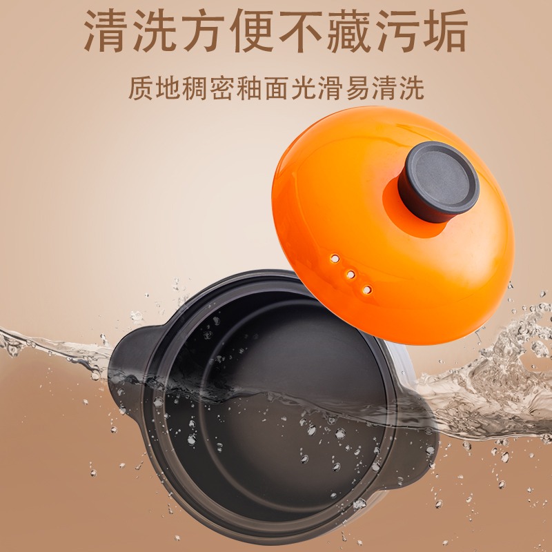 砂鍋耐高溫瓦罐湯煲陶瓷小沙鍋煲湯鍋燉鍋明火家用燃氣煲仔飯湯鍋-細節圖5