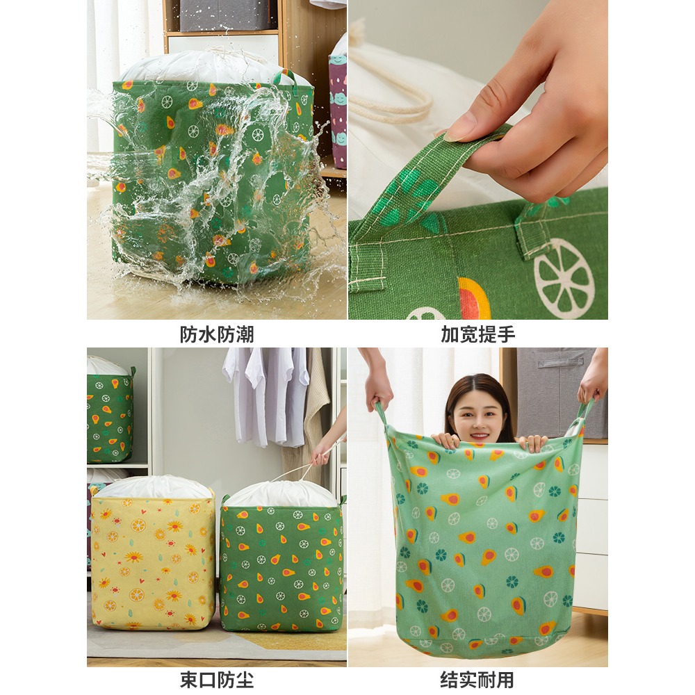 棉麻臟衣籃簍折疊洗衣籃子家用玩具桶儲物神器裝臟衣服收納筐DH型-細節圖5