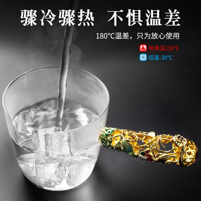 唐豐公道杯玻璃加厚琺瑯彩側把茶海家用耐熱裝茶器分茶器190075z-細節圖4