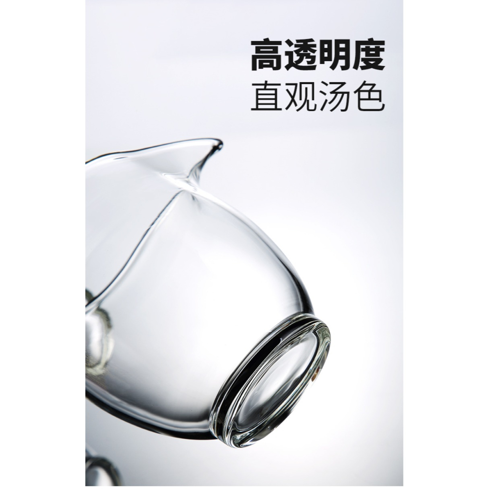 唐豐鍍金側把公道杯鏤空家用玻璃分茶器單個日式透明貪心杯190256-細節圖10