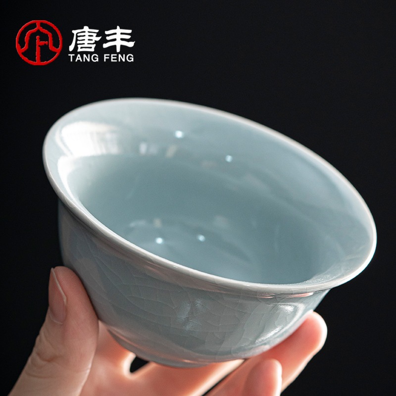 泡茶蓋碗單個家用大容量三才碗茶杯汝窯八寶茶碗功夫沖茶開片可養-細節圖4
