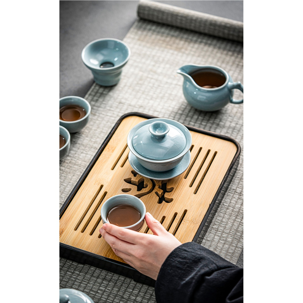 泡茶蓋碗單個家用大容量三才碗茶杯汝窯八寶茶碗功夫沖茶開片可養-細節圖10