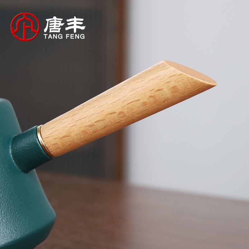 唐豐陶瓷功夫茶具小套禮盒裝家用側把泡茶壺公道杯陽臺簡易泡茶器-細節圖3