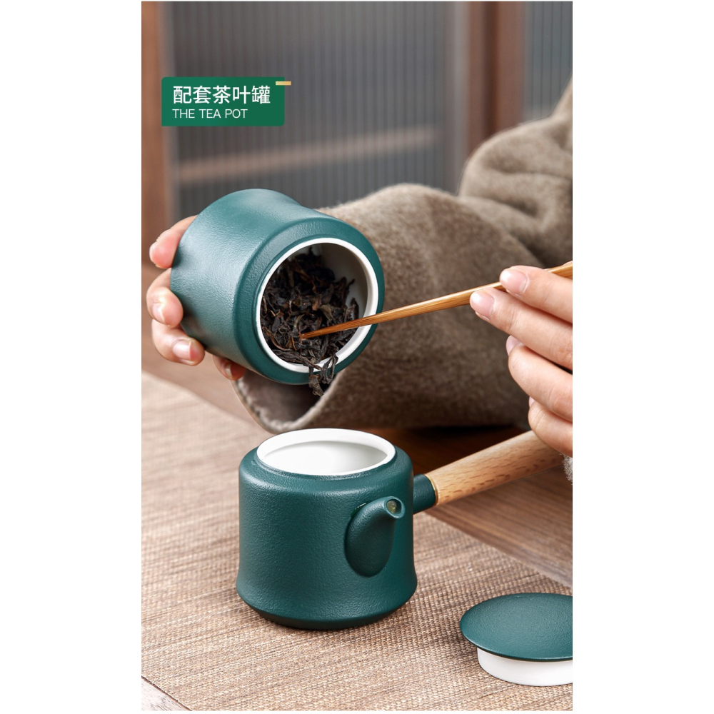 唐豐陶瓷功夫茶具小套禮盒裝家用側把泡茶壺公道杯陽臺簡易泡茶器-細節圖8