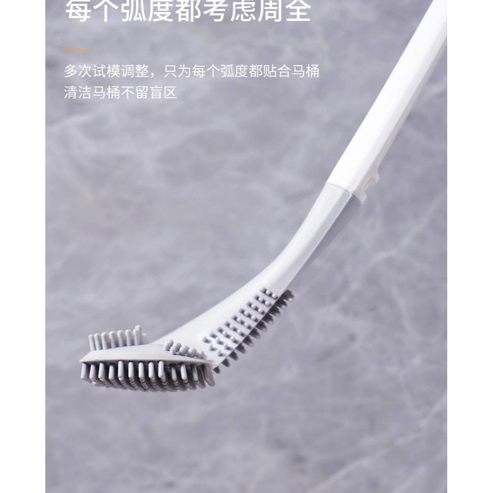 高爾夫馬桶刷家用洗廁所硅膠刷頭衛生間無死角清洗刷子神器壁掛式-細節圖9