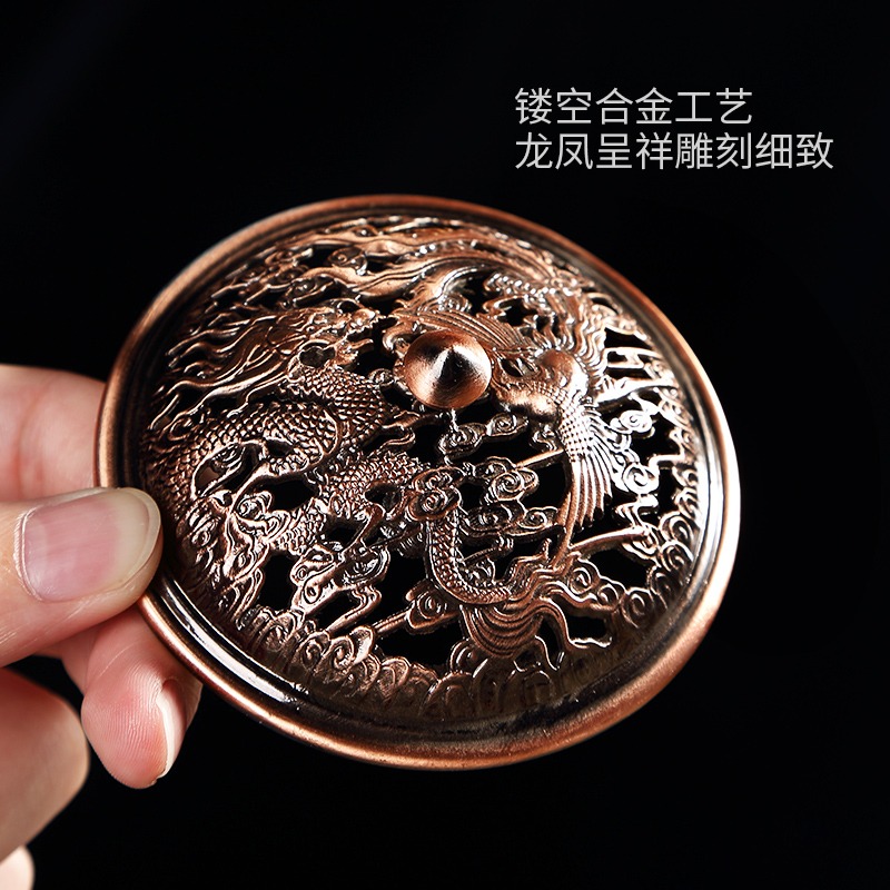 唐豐香爐家用客廳實木薰香爐中式禪意擺件盤功夫茶道香插擺件A-細節圖5