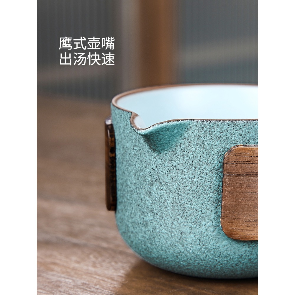 唐豐旅行茶具一壺二杯戶外車載陶瓷功夫過濾泡茶壺便攜收納快客杯-細節圖5