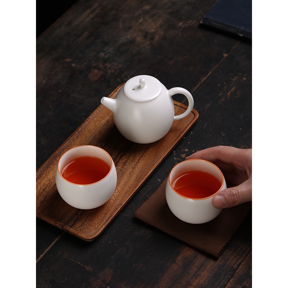 唐豐白瓷功夫茶具禮盒家用開片可養過濾泡茶壺旅行簡易一壺二杯A-細節圖2