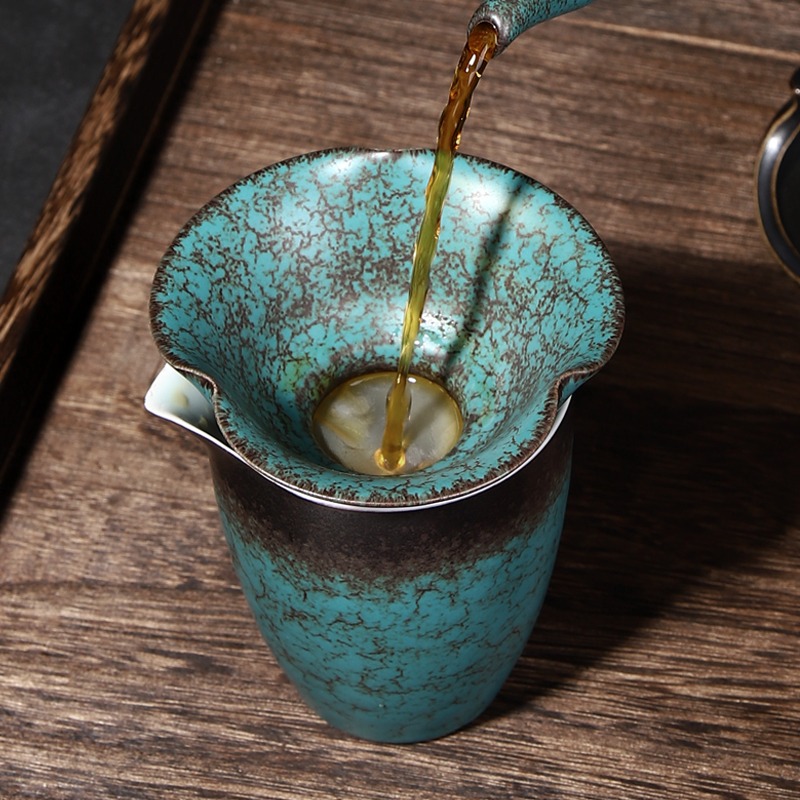 唐豐陶瓷茶漏家用復古個性濾茶器窯變天目釉過濾分茶器功夫茶濾A-細節圖3