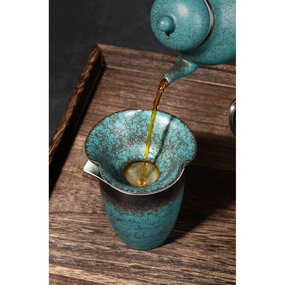 唐豐陶瓷茶漏家用復古個性濾茶器窯變天目釉過濾分茶器功夫茶濾A-細節圖9