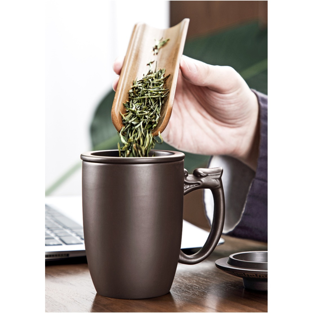 唐豐紫砂辦公杯家用過濾泡茶杯帶蓋手柄簡約個人喝茶杯會議杯A-細節圖7