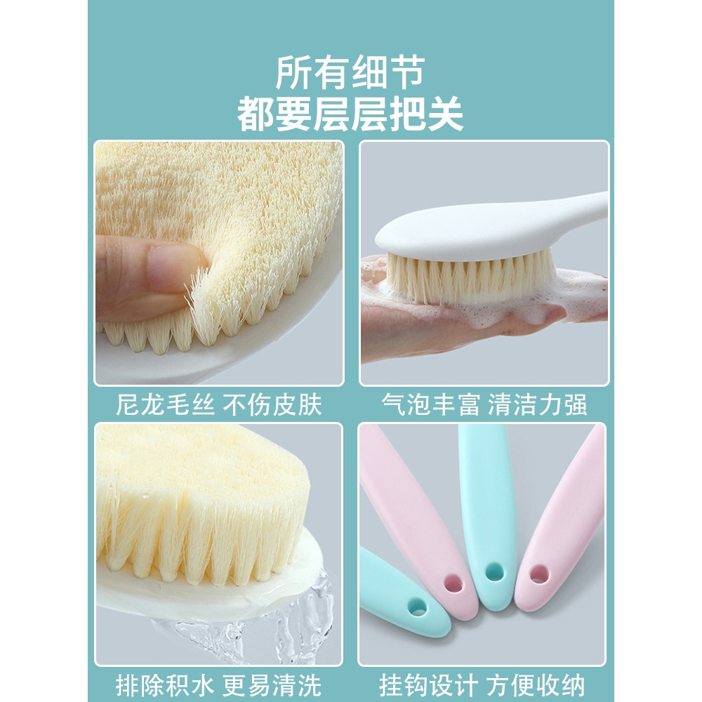 洗澡刷搓澡神器擦後背長柄軟沐浴毛刷子不求人洗澡巾強力搓背神器-細節圖4