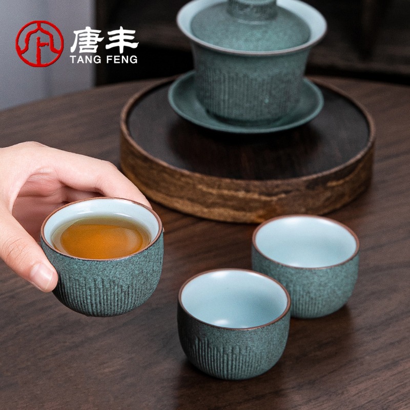 唐豐復古陶瓷主人杯家用客廳功夫茶品茗杯小號茶杯簡約個人杯A-細節圖3