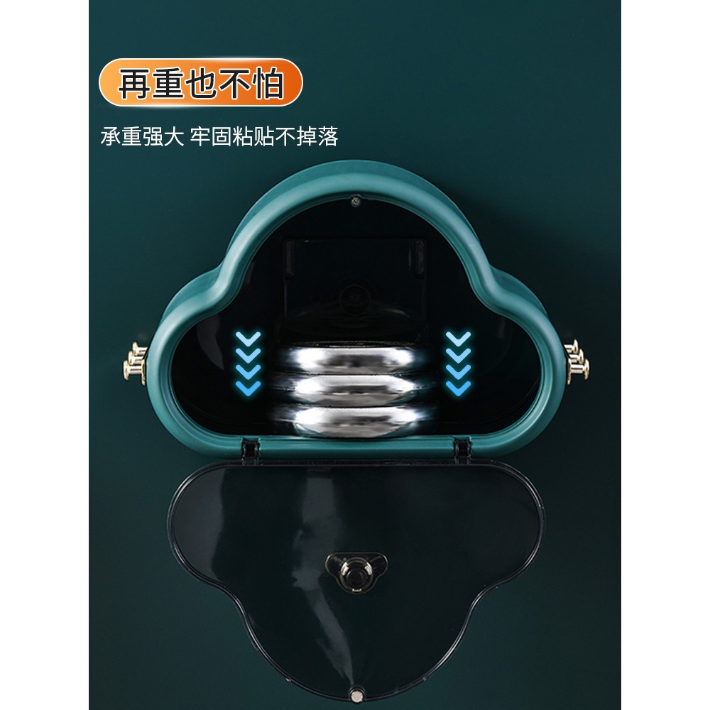 洗臉巾收納盒壁掛式免打孔衛生間置物架一次性化妝棉擦臉潔面盒子-細節圖3