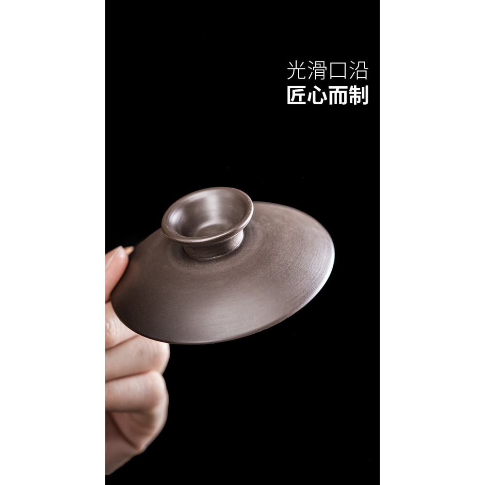 唐豐紫砂三才蓋碗茶杯單個家用大容量功夫泡茶器簡約復古風敬茶碗-細節圖10