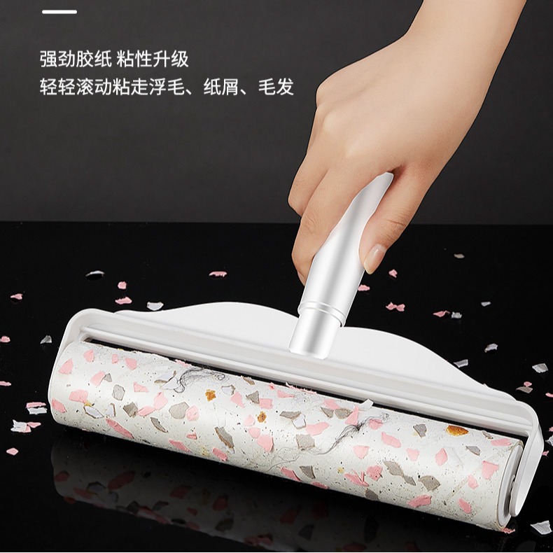 粘毛器可撕式滾筒刷大號沾毛滾替換紙除毛氈頭發衣服家用去毛神器-細節圖8