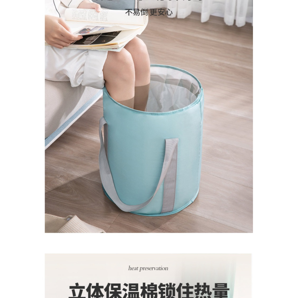 泡腳桶過小腿可折疊家用保溫洗腳盆便攜式宿舍足浴燻蒸神器過膝蓋-細節圖8