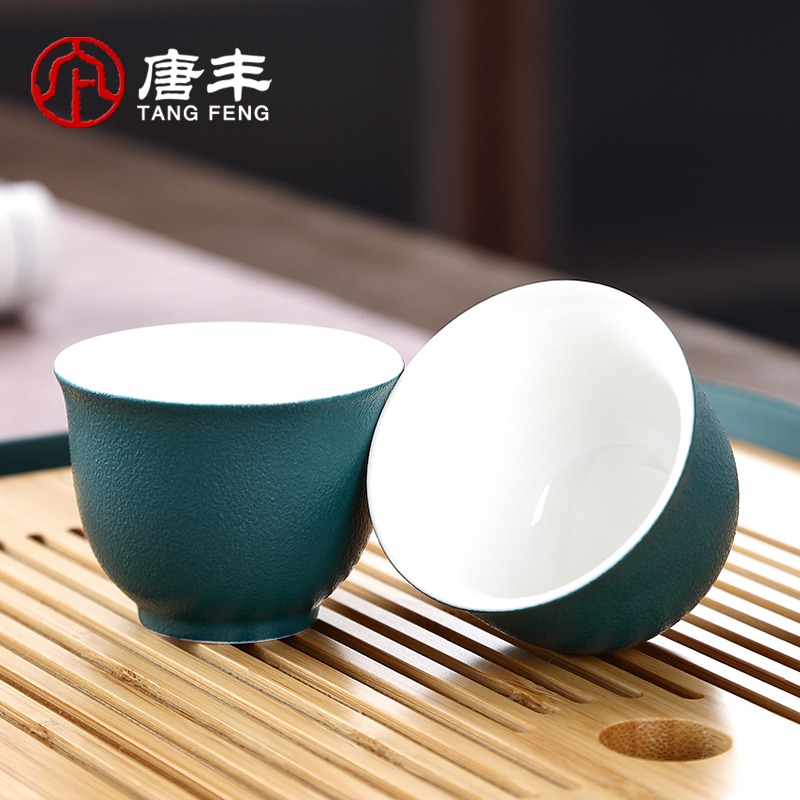 唐豐粗陶品茗杯單個家用功夫小茶杯創意個性主人杯專用杯個人A-細節圖2