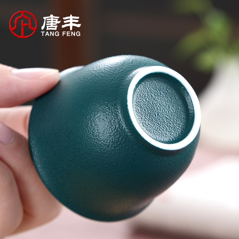 唐豐粗陶品茗杯單個家用功夫小茶杯創意個性主人杯專用杯個人A-細節圖4