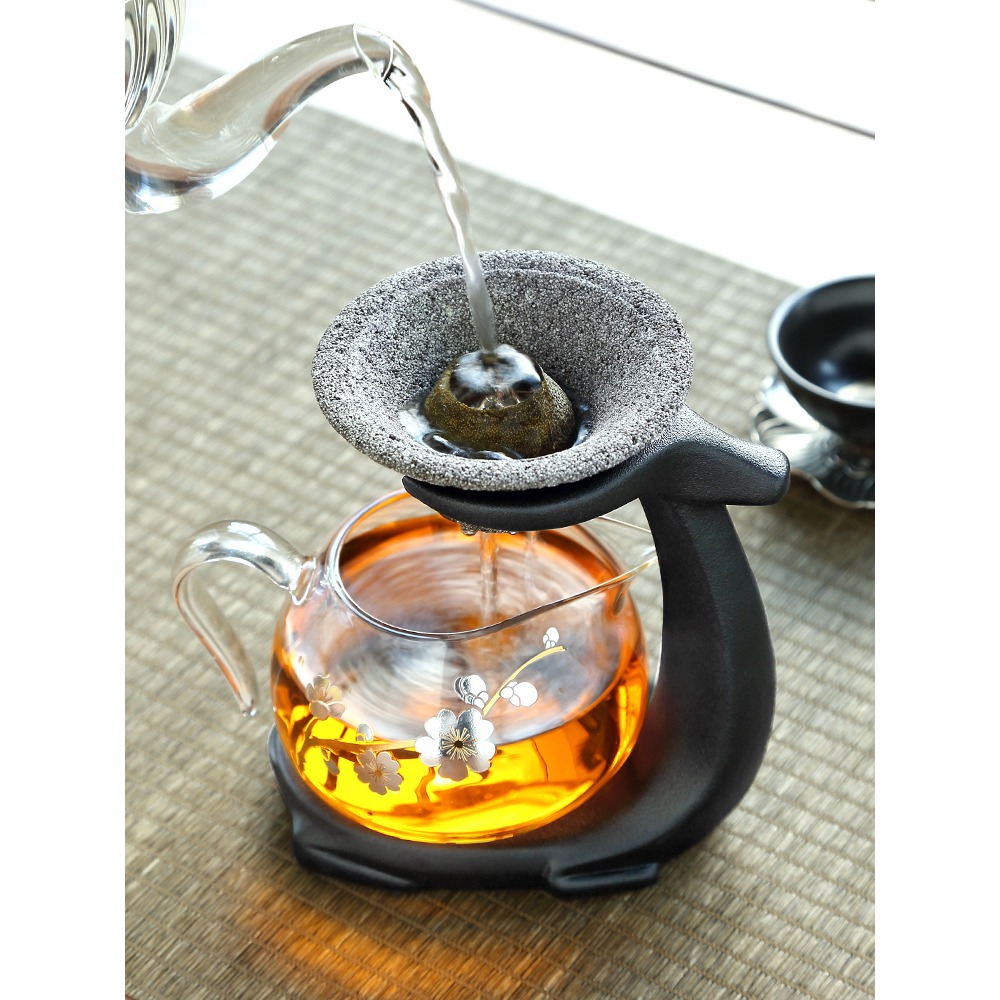 唐豐無孔茶漏家用辦公氧化鋁礦石茶濾創意個性濾架功夫茶過濾器A-細節圖5