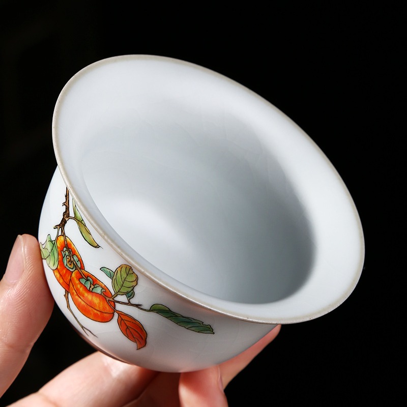 唐豐仿宋汝窯蓋碗茶杯單個家用可養開片三才碗大容量功夫沖茶器A-細節圖4