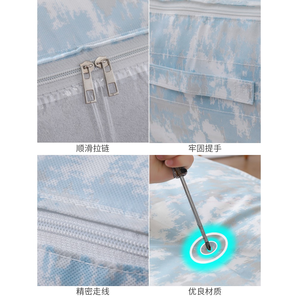 被子收納袋拉鏈式家用裝衣服棉被整理筐防潮防黴行李搬家打包袋子-細節圖4