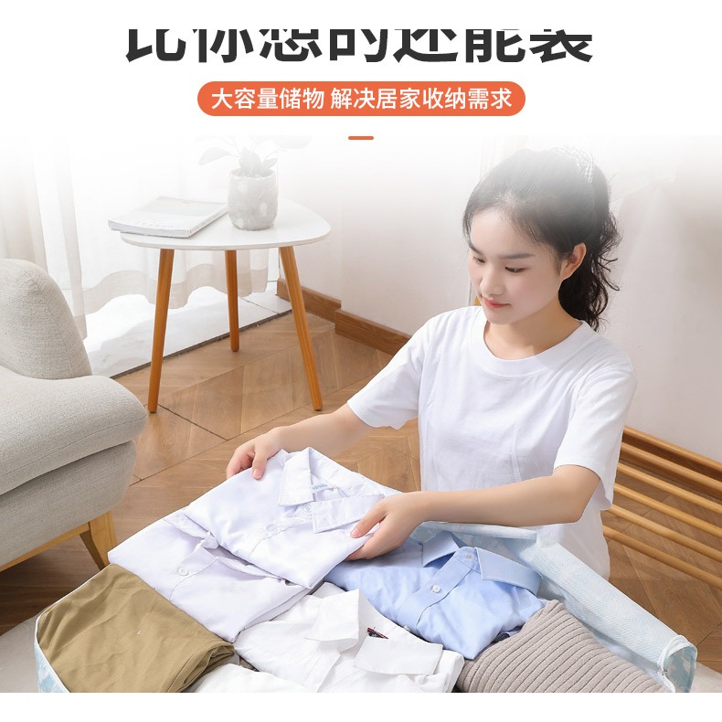被子收納袋拉鏈式家用裝衣服棉被整理筐防潮防黴行李搬家打包袋子-細節圖8