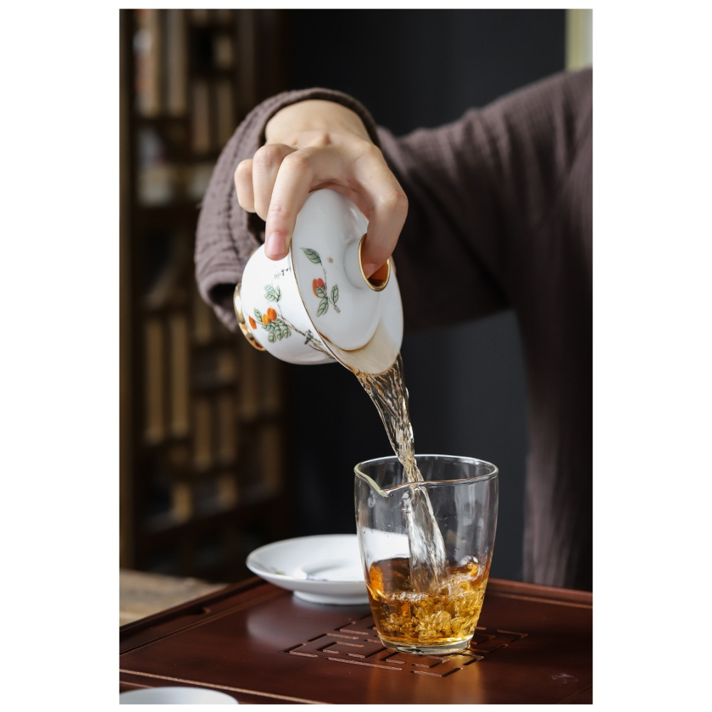 唐豐三才蓋碗茶禮套組家用戶外泡茶壺便攜禮盒小號茶葉罐200005-細節圖10