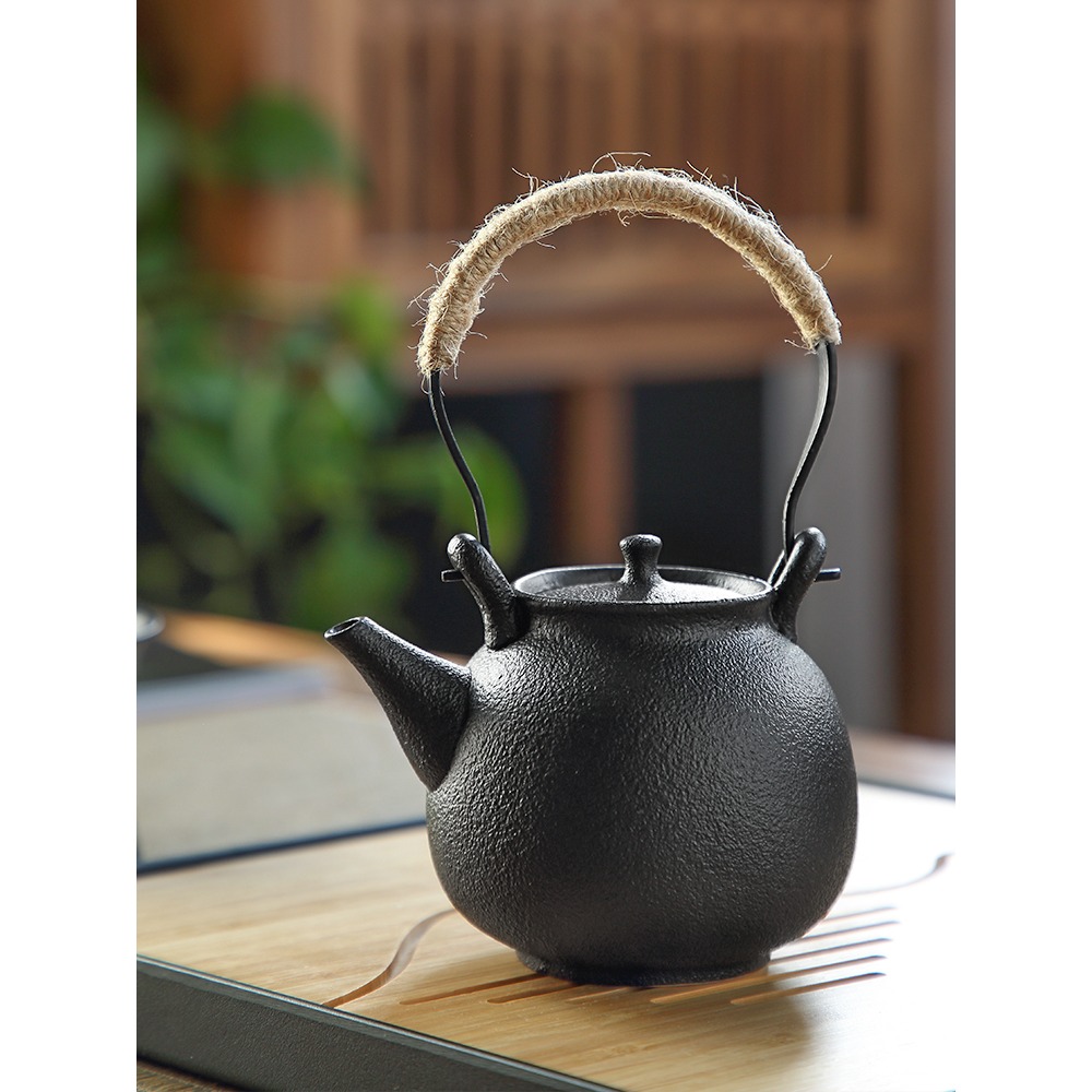 唐豐茶具套裝家用小套家用陶瓷提樑泡茶壺禮盒裝出水幹泡盤日式A-細節圖5