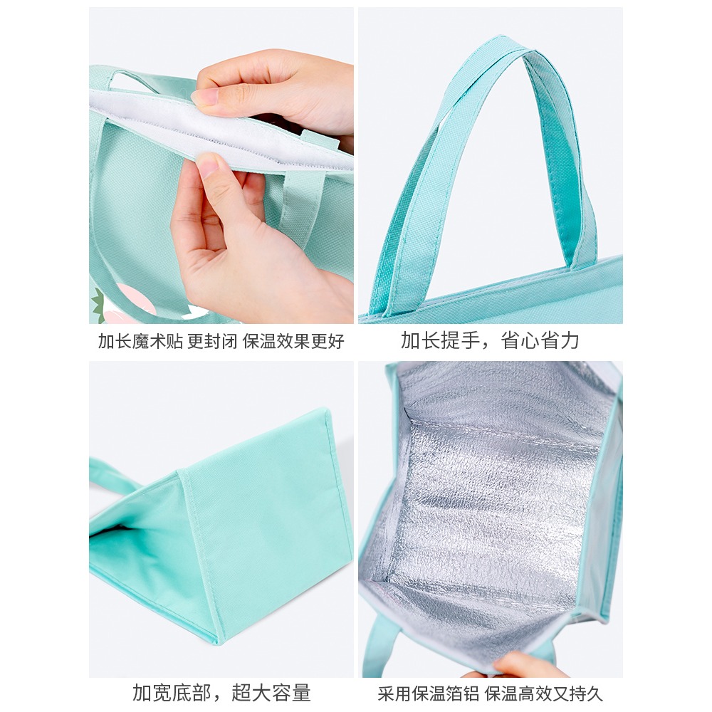 飯盒手提包鋁箔保溫袋帶飯袋子手拎大容量保溫包便當盒手提上班族-細節圖4
