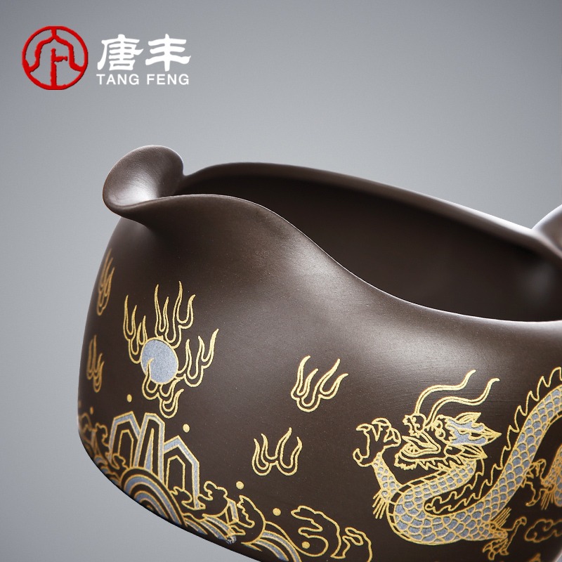 唐豐紫砂功夫茶具禮盒裝家用客廳簡約茶壺茶杯中式復古送領導長輩-細節圖4