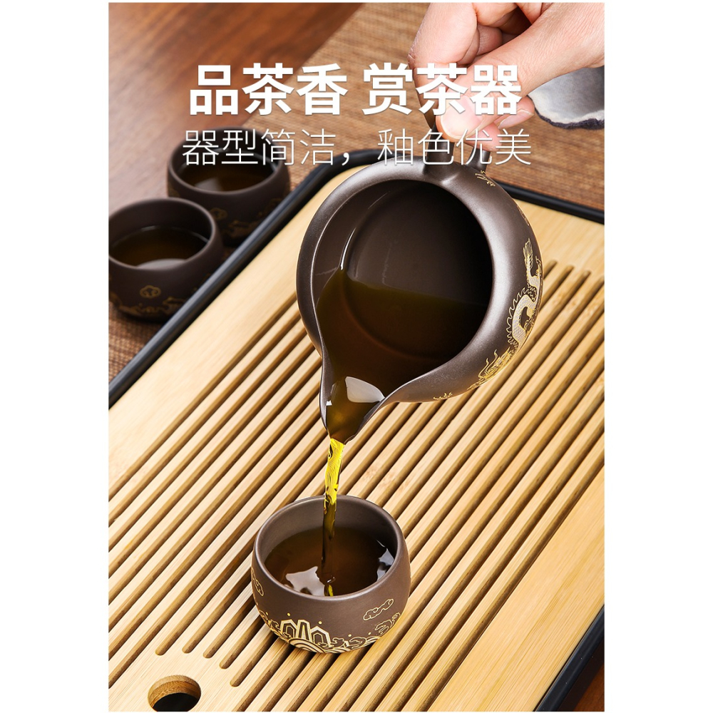 唐豐紫砂功夫茶具禮盒裝家用客廳簡約茶壺茶杯中式復古送領導長輩-細節圖9