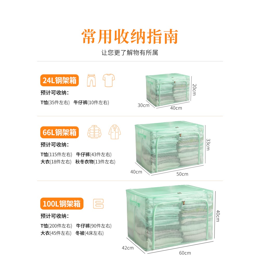 衣服收納箱家用大號透明折疊裝衣物棉被衣櫃整理儲物盒神器箱子T1-細節圖2