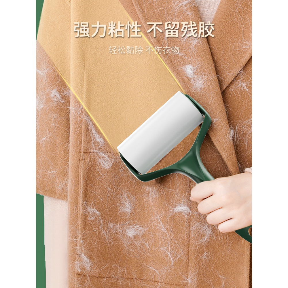 粘毛器滾筒輪可撕式替換卷紙滾刷沾塵去除頭發衣服黏吸毛清理神器-細節圖2