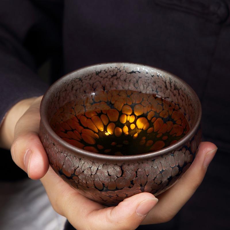 唐豐油滴建盞天目盞主人單杯禮盒裝家用個性主人杯陶瓷功夫茶杯A-細節圖4