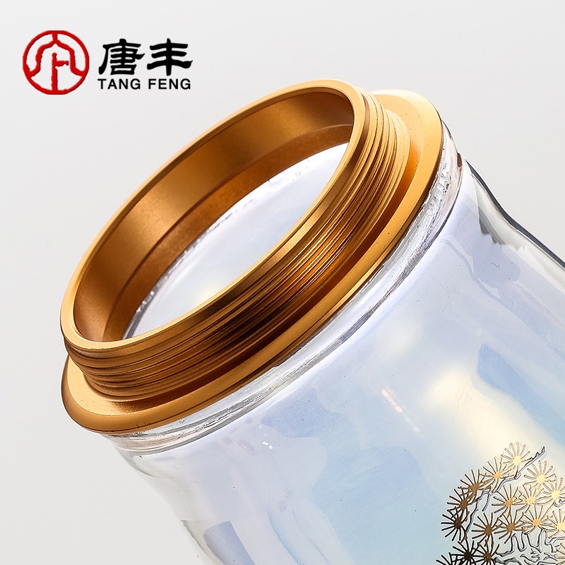 玻璃茶葉罐旅行密封罐帶蓋茶葉儲存罐花茶堅果收納瓶儲物罐小茶盒-細節圖4