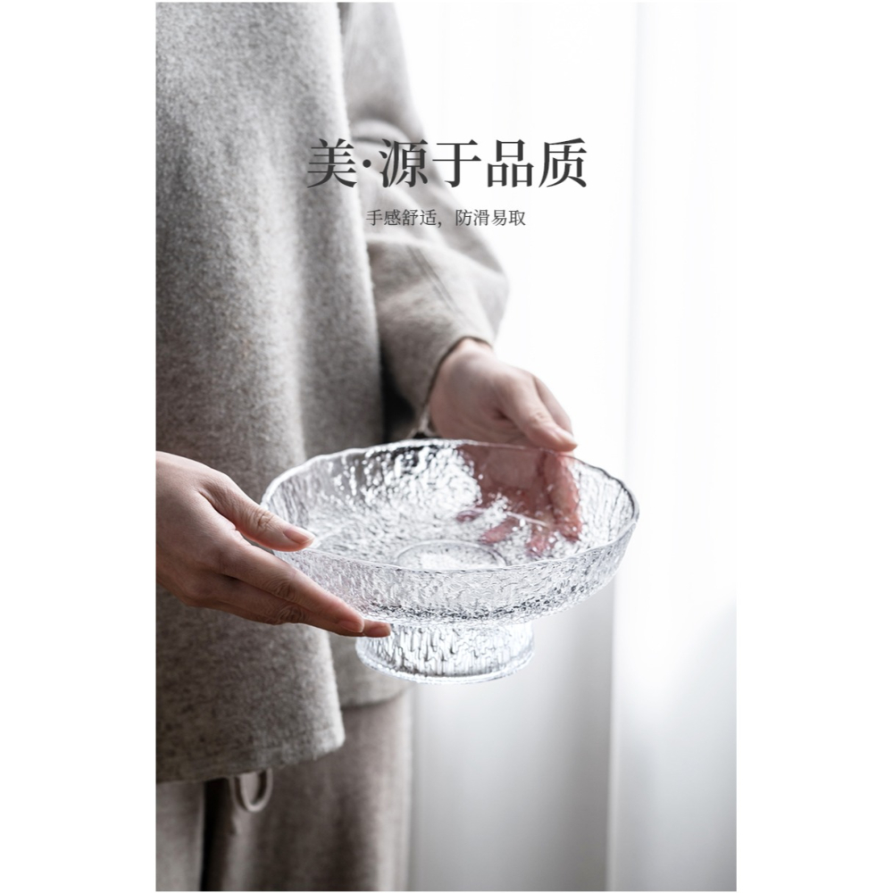 高腳玻璃果盤家用2021新款客廳茶幾擺件網紅輕奢新年糖果零食盤-細節圖10