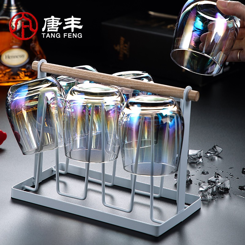唐豐玻璃水杯6個裝簡約個人喝水杯子早餐牛奶杯咖啡杯無蓋茶杯A-細節圖3