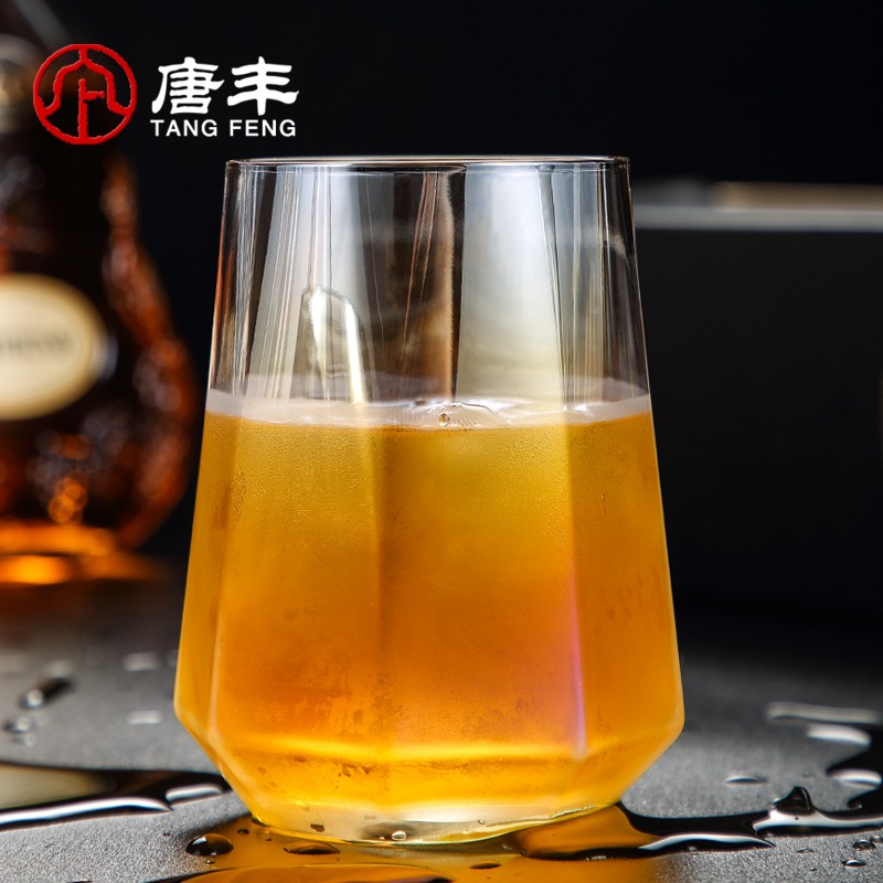 唐豐玻璃水杯6個裝簡約個人喝水杯子早餐牛奶杯咖啡杯無蓋茶杯A-細節圖4