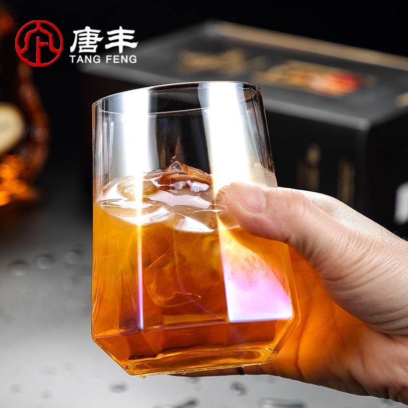 唐豐玻璃水杯6個裝簡約個人喝水杯子早餐牛奶杯咖啡杯無蓋茶杯A-細節圖5
