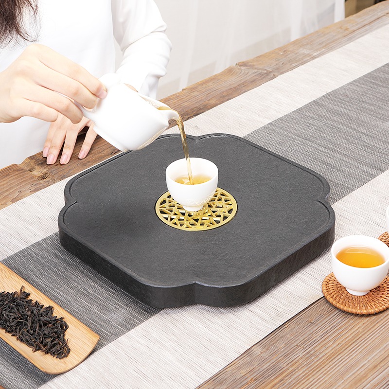 唐豐創意烏金石幹泡茶盤家用辦公小型功夫泡茶臺簡約20200070A-細節圖2