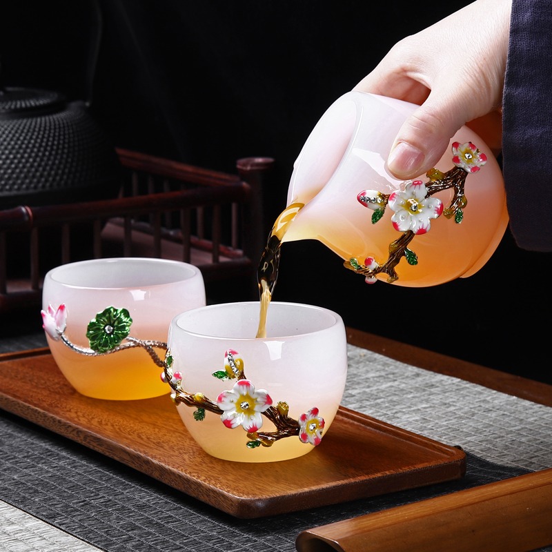 唐豐琉璃琺瑯彩茶海家用大容量公道杯禮盒裝單個裝茶器200053A-細節圖4