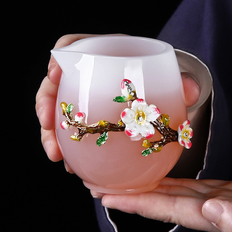 唐豐琉璃琺瑯彩茶海家用大容量公道杯禮盒裝單個裝茶器200053A-細節圖5