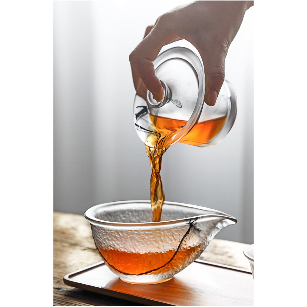 唐豐琉璃公道杯創意個性家用功夫茶分茶杯大容量磨砂貪心杯裝茶器-細節圖9