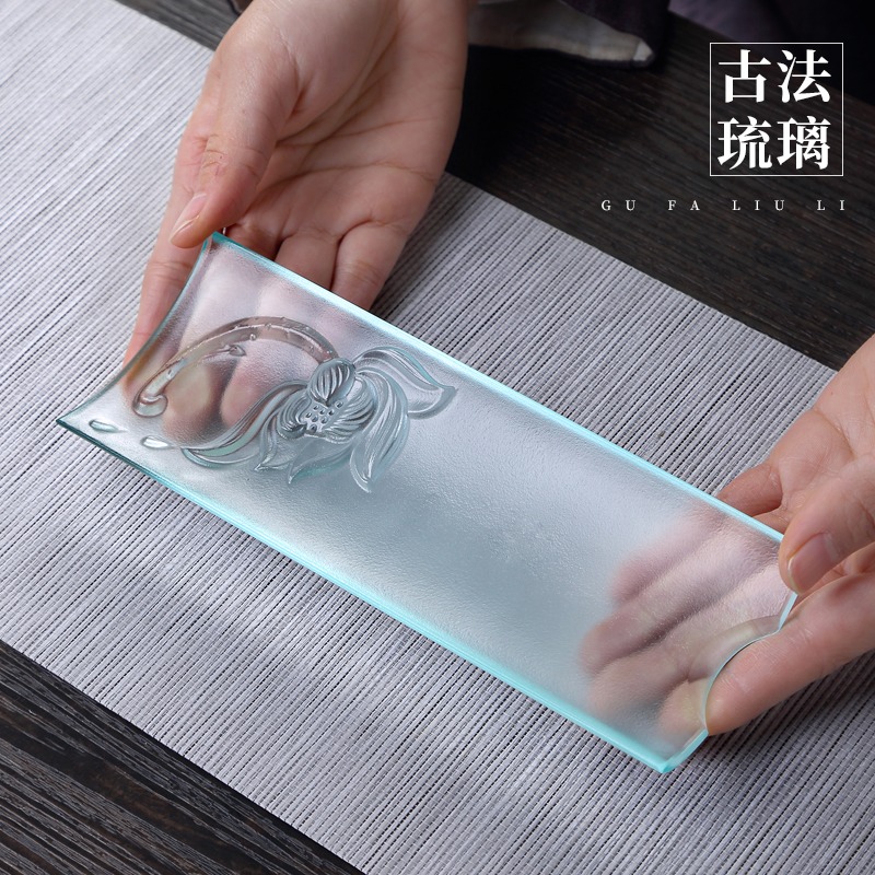 唐豐琉璃茶則家用磨砂功夫茶道配件簡約茶匙茶鏟茶勺單個取茶器-細節圖2