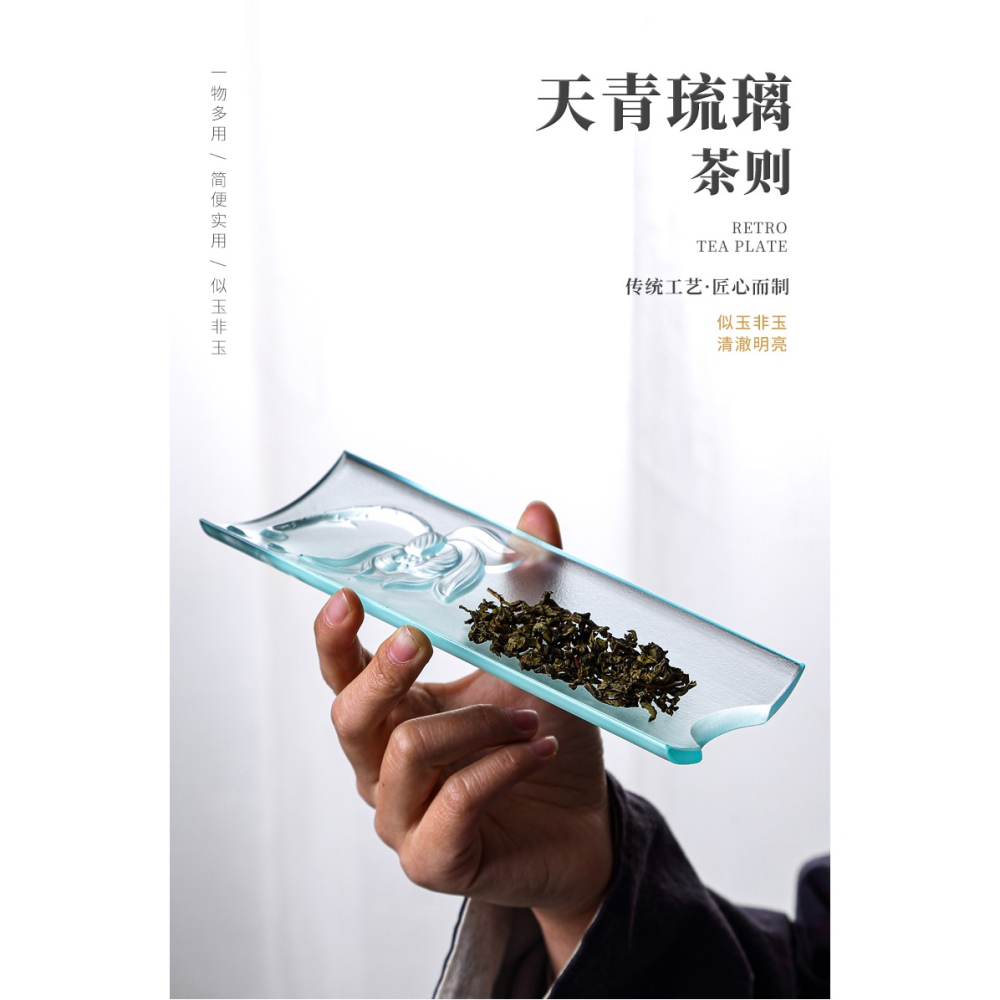 唐豐琉璃茶則家用磨砂功夫茶道配件簡約茶匙茶鏟茶勺單個取茶器-細節圖6