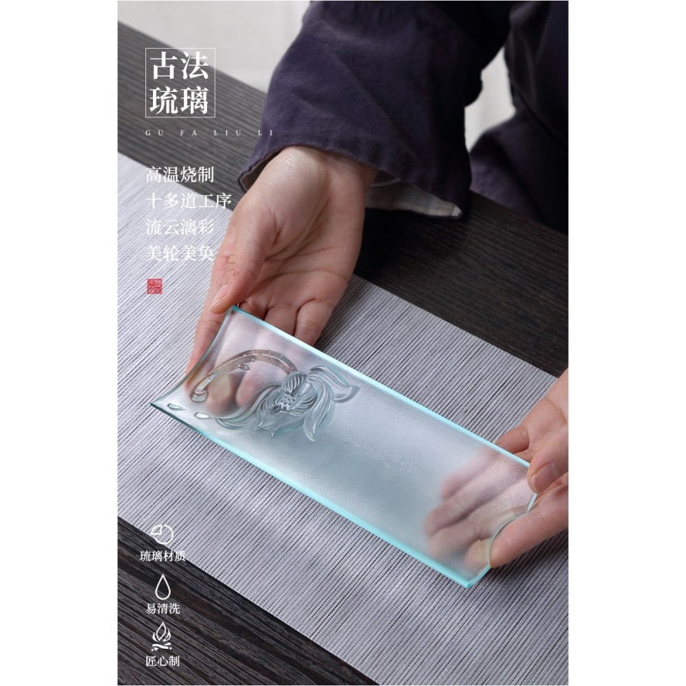 唐豐琉璃茶則家用磨砂功夫茶道配件簡約茶匙茶鏟茶勺單個取茶器-細節圖7