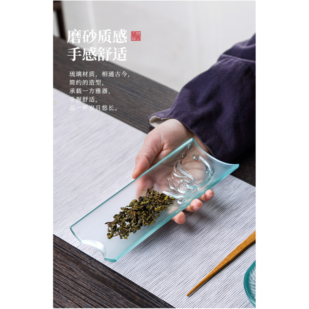 唐豐琉璃茶則家用磨砂功夫茶道配件簡約茶匙茶鏟茶勺單個取茶器-細節圖9